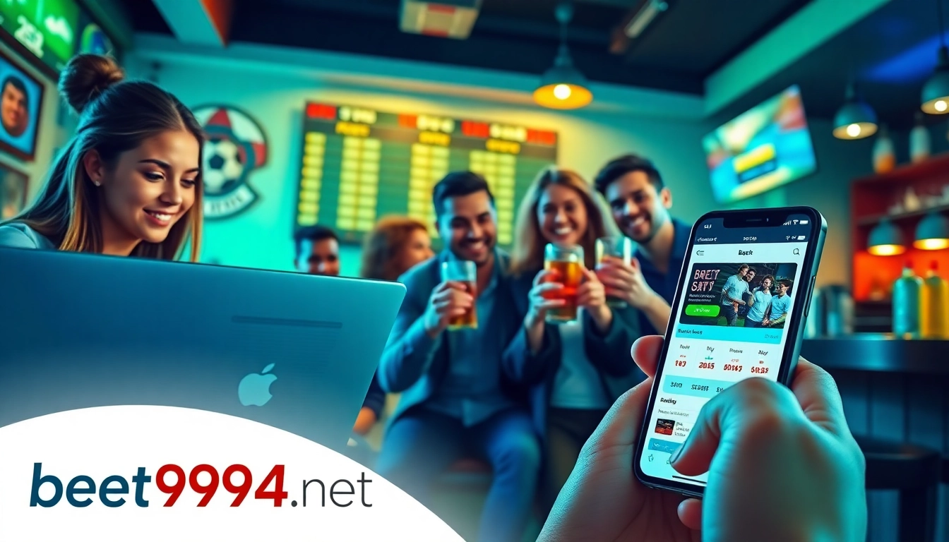 Exciting scenario showcasing sports betting activities, featuring bet994.net prominently.