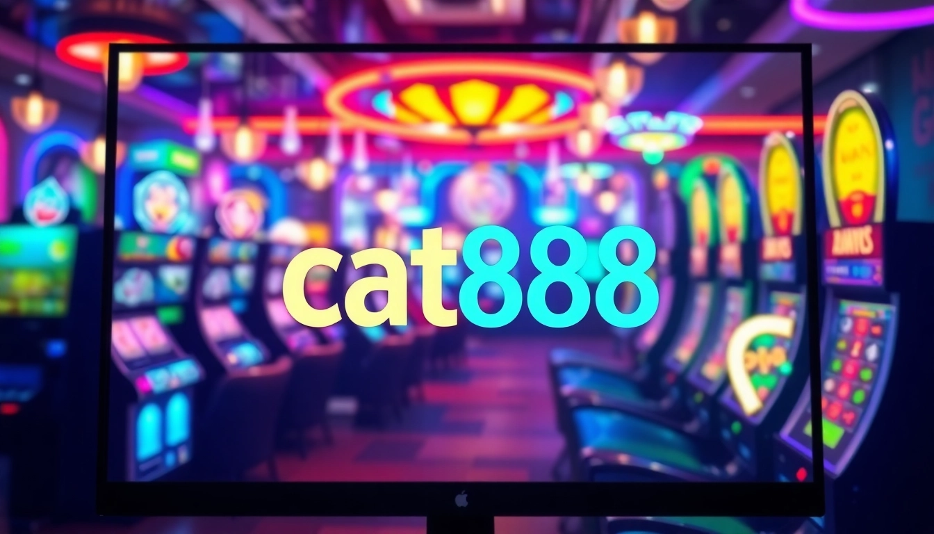 Experience the thrill of cat888 with an engaging digital gaming atmosphere showcasing a sleek interface.