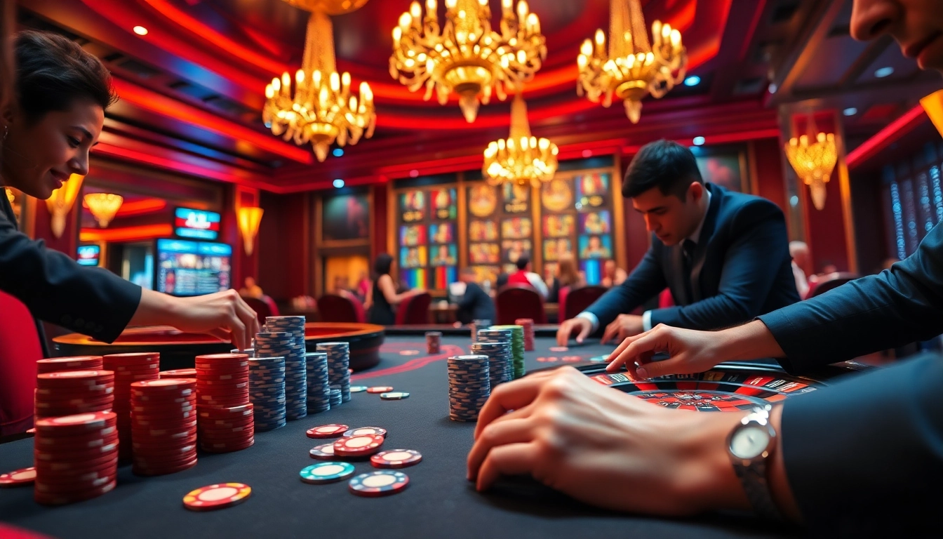 Experience the thrilling poker action at https://hb88bet.biz/, showcasing players engaged in high-stakes gambling.