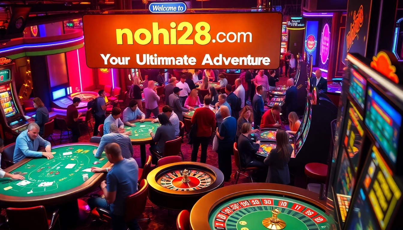 Experience the thrill of winning at nohu28 com's vibrant casino floor featuring live gaming tables and exciting slot machines.