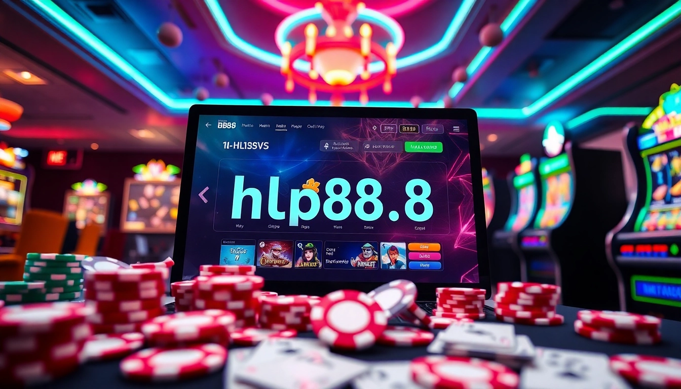Engage in thrilling betting activities at https://hb88bet.biz/, featuring vibrant poker chips and dazzling slot machines.