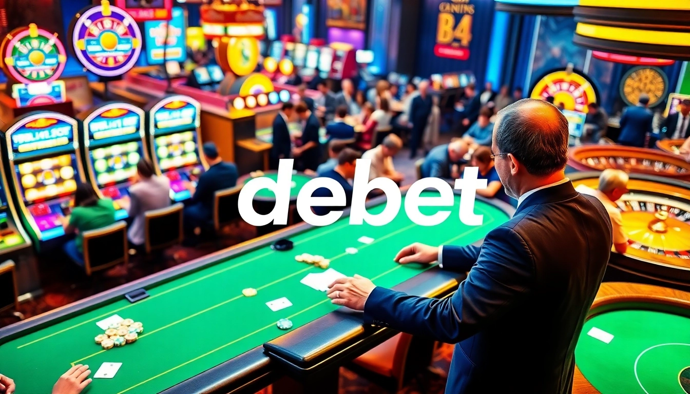 Debet transforms thrilling moments on the casino floor with diverse players at poker tables.