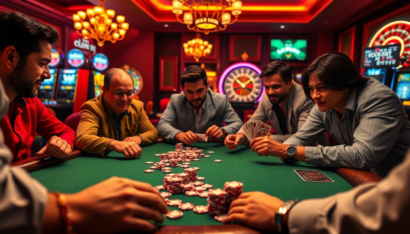Experience the thrill of gambling with poker at https://68gamebai.download/, featuring intense players and vibrant casino colors.