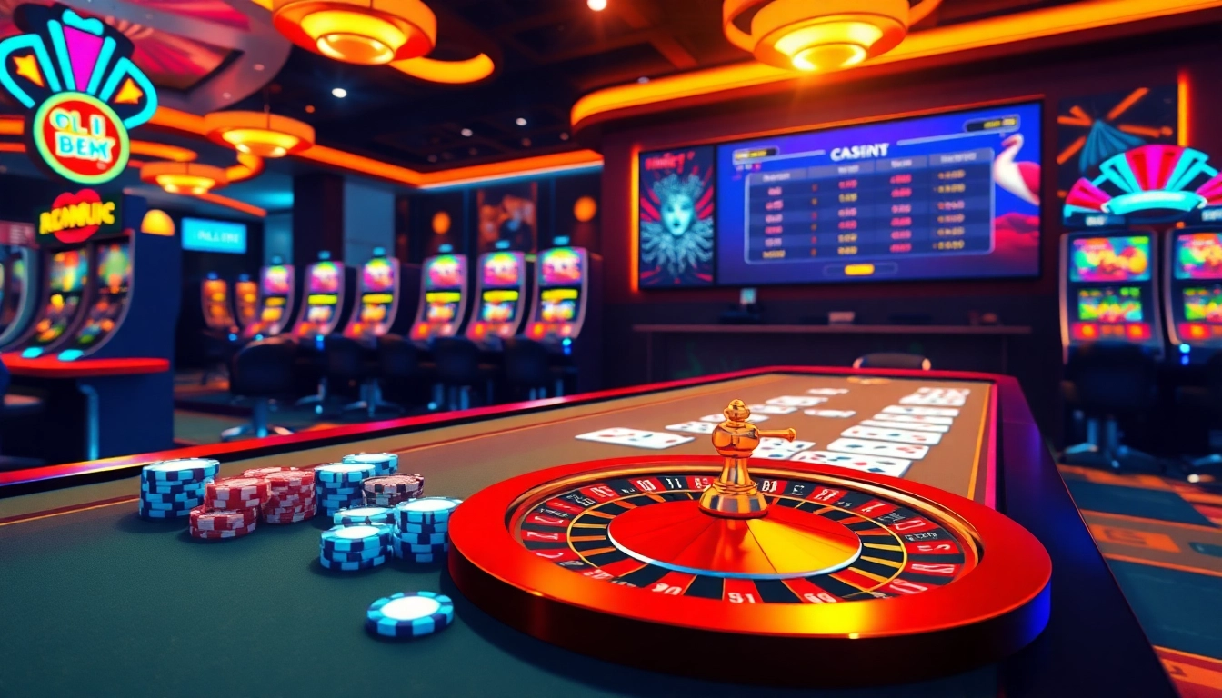 Experience the excitement of online betting at https://shbet.cruises/ with poker chips and a roulette wheel in action.