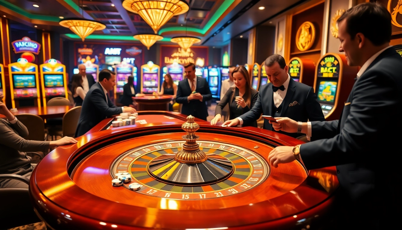 Experience the thrill of the casino with https://78winone.com/ featuring an engaging roulette table and excited players betting big.