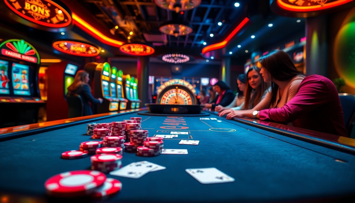 Experience thrilling game bài đổi thưởng at an exciting online casino with vibrant atmosphere.