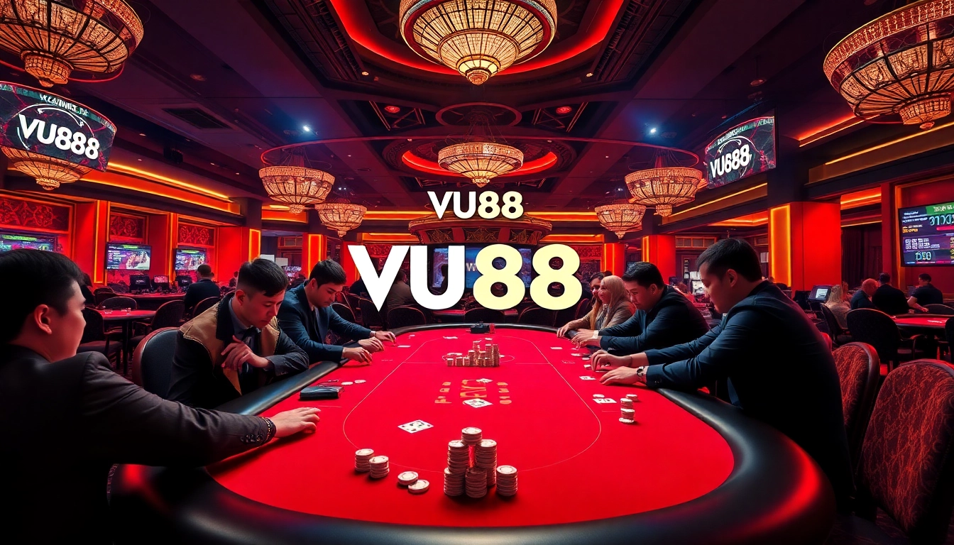 At VU88, players experience the thrill of poker with vibrant chips and suspenseful gameplay.