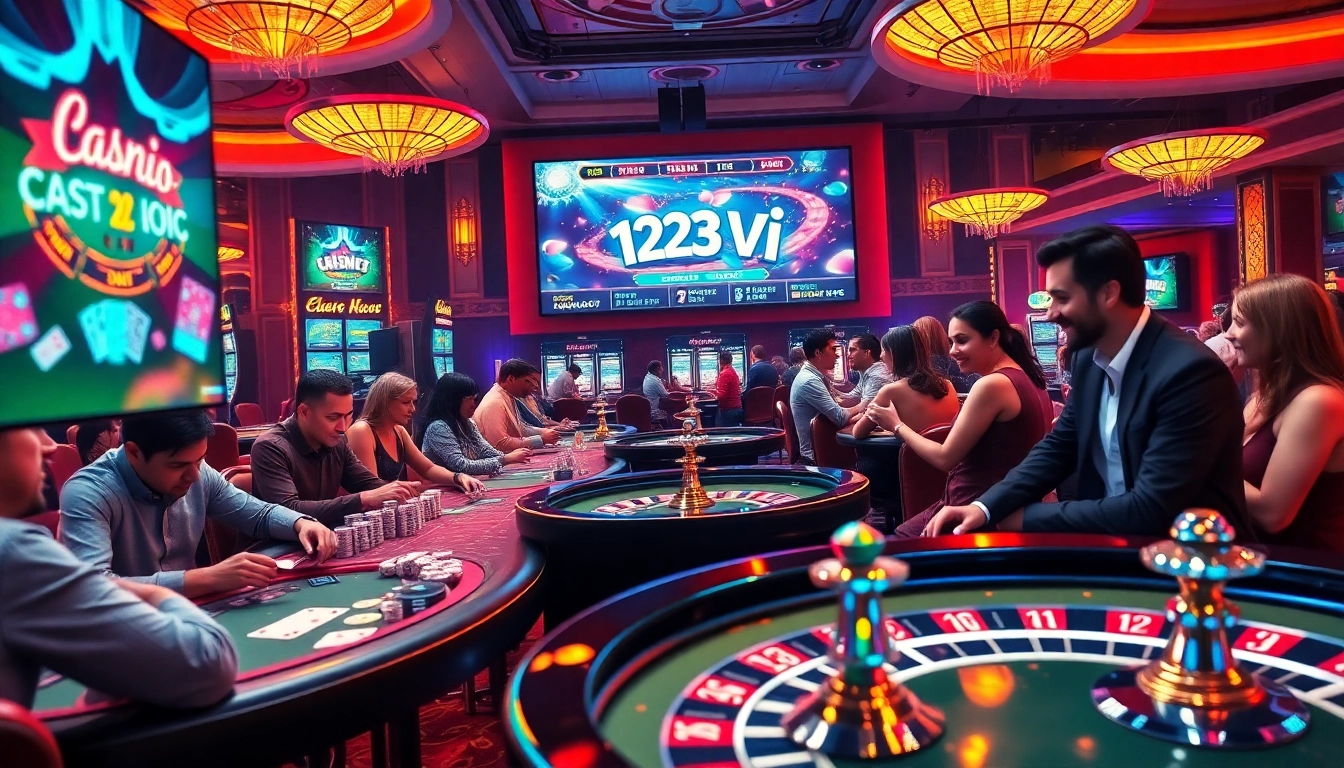 Experience the thrilling atmosphere of gambling at https://123bvi.org/ with players engaged at dynamic casino tables.
