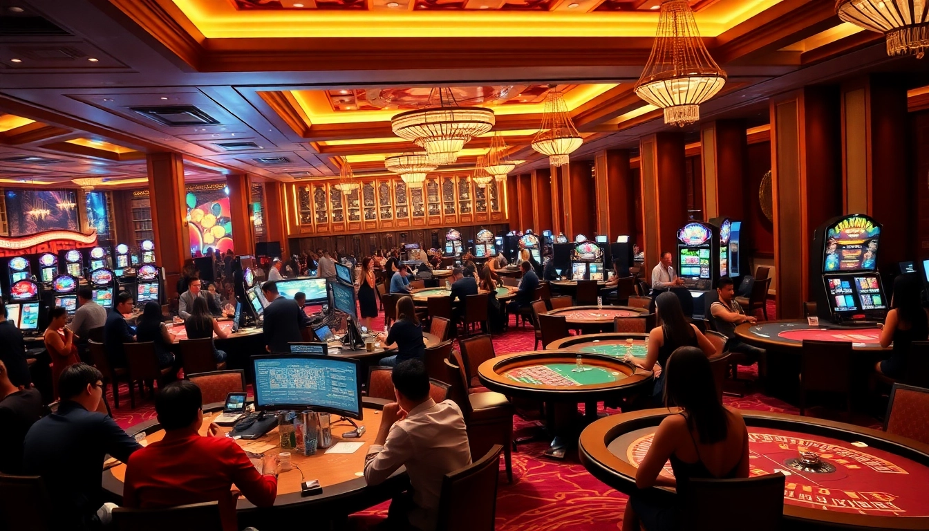 Explore the lively atmosphere at the Singapore Casino Site with vibrant gaming and joyful guests.