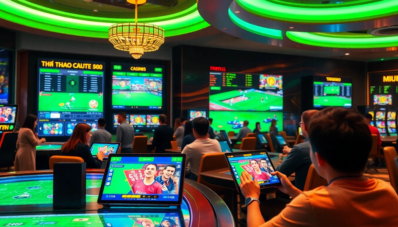 Experience the thrill of THỂ THAO SUT88 through live sports betting at a vibrant online casino.