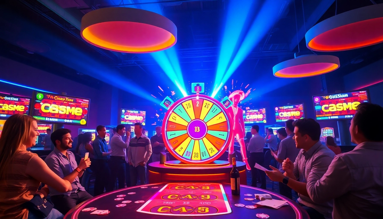 Engaging players spin the vibrant wheel while monitoring crazy time live stats in a bustling casino environment.
