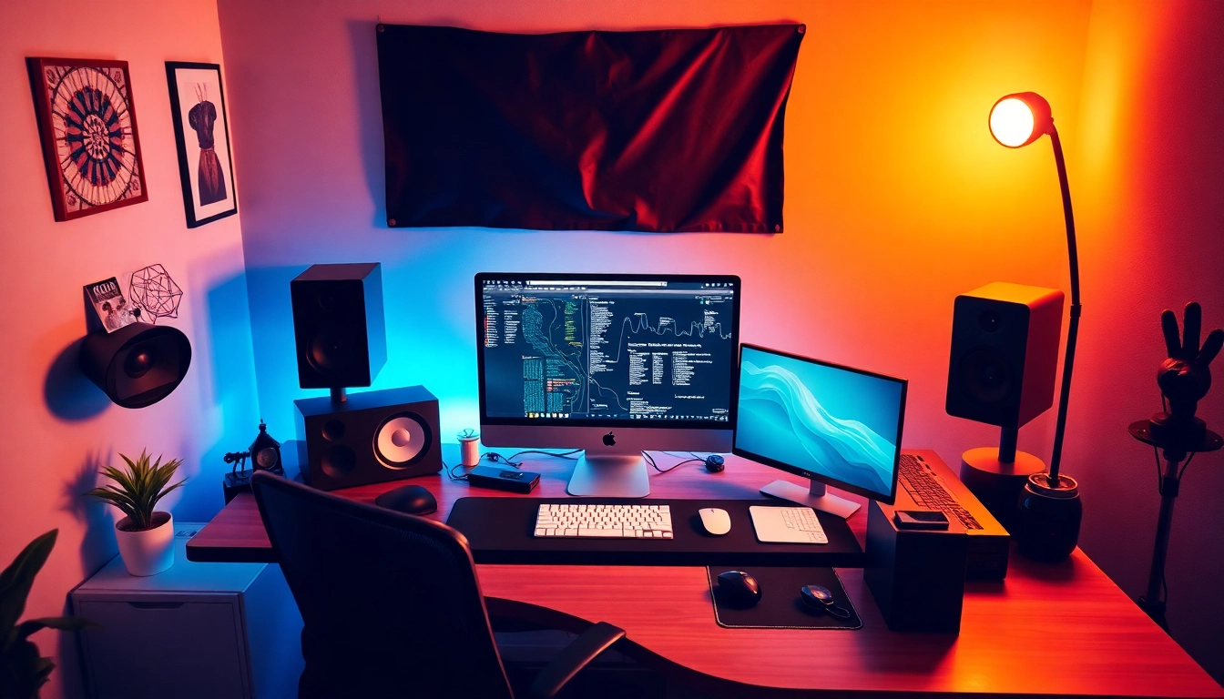 Boost your productivity with 789PCOM's ergonomic workspace featuring sleek tech and modern design.